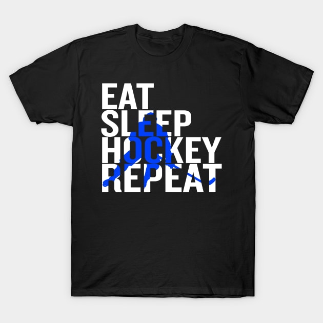 Eat Sleep Hockey Repeat T-Shirt by Thoratostore